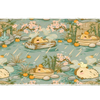 Cute capybara onsen hot spring artwork on an extended desk mat for a full keyboard and mouse layout