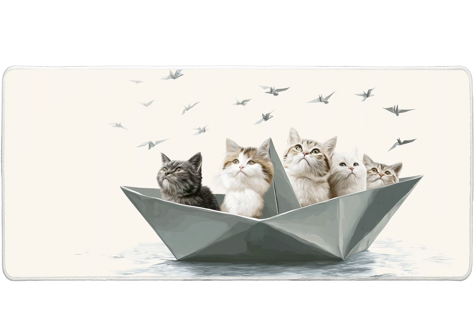 Animals 90x40cm custom desk mat, washable surface – Print My Pad