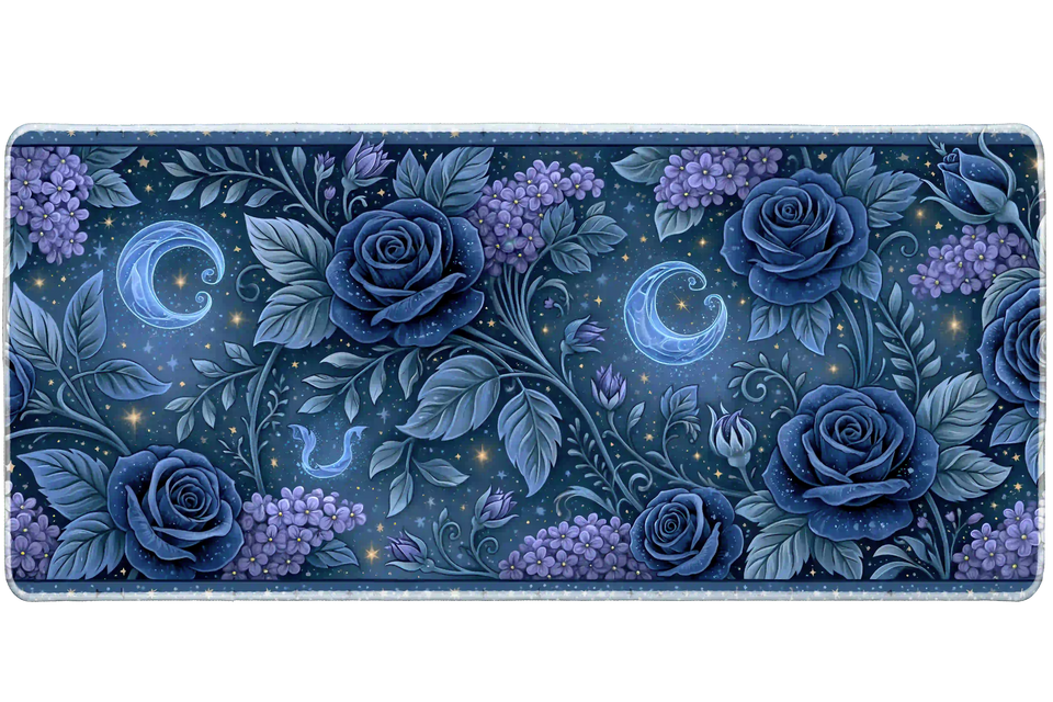 Aesthetic 36x16in custom desk mat, non-slip rubber – Print My Pad