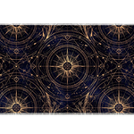 Gold Star Map desk mat artwork in a wide product view
