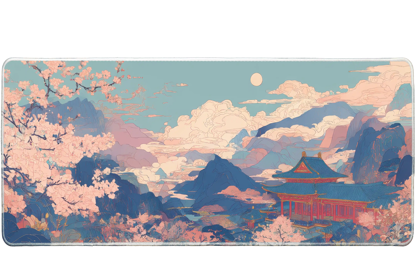 Landscape 90x40cm custom desk mat, stitched edge – PrintMyPad