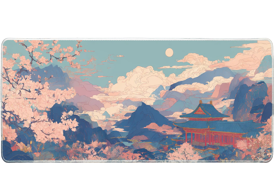 Landscape 90x40cm custom desk mat, stitched edge – PrintMyPad