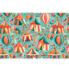 Wide Vintage Circus desk mat with big-top tents, hot-air balloons, streamers and confetti