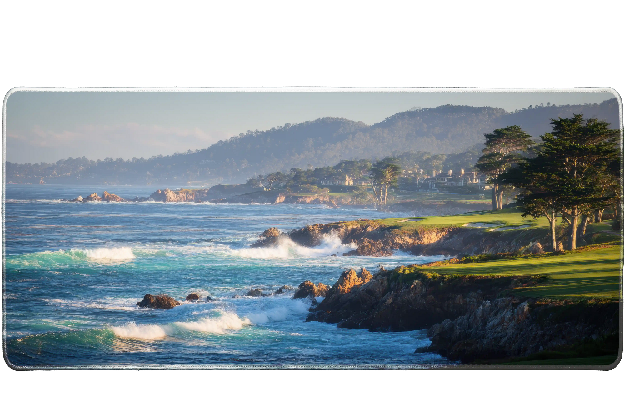 Landscape 36x16in custom desk mat, stitched edge – PrintMyPad