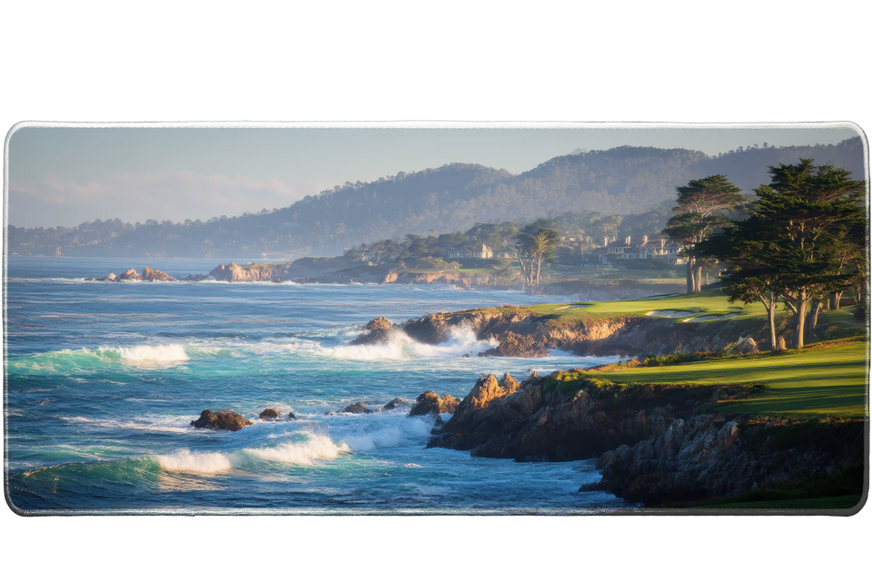 Landscape 36x16in custom desk mat, stitched edge – PrintMyPad