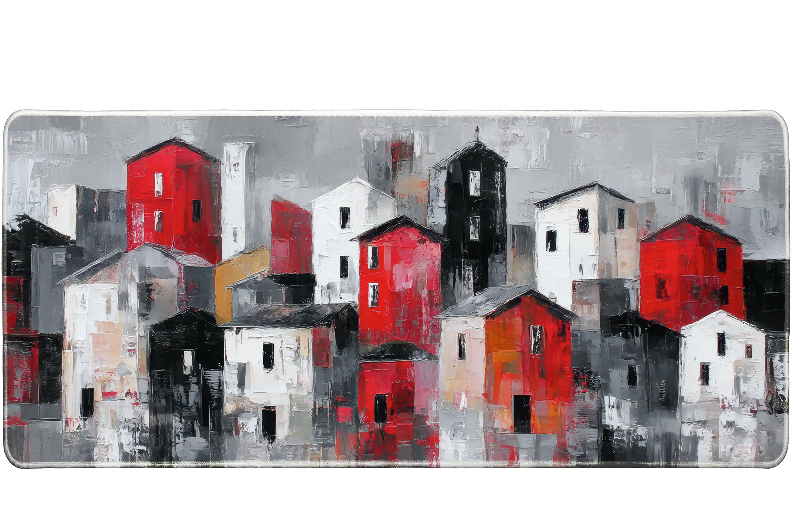 Abstract 36x16in custom desk mat, non-slip rubber base – Print My Pad