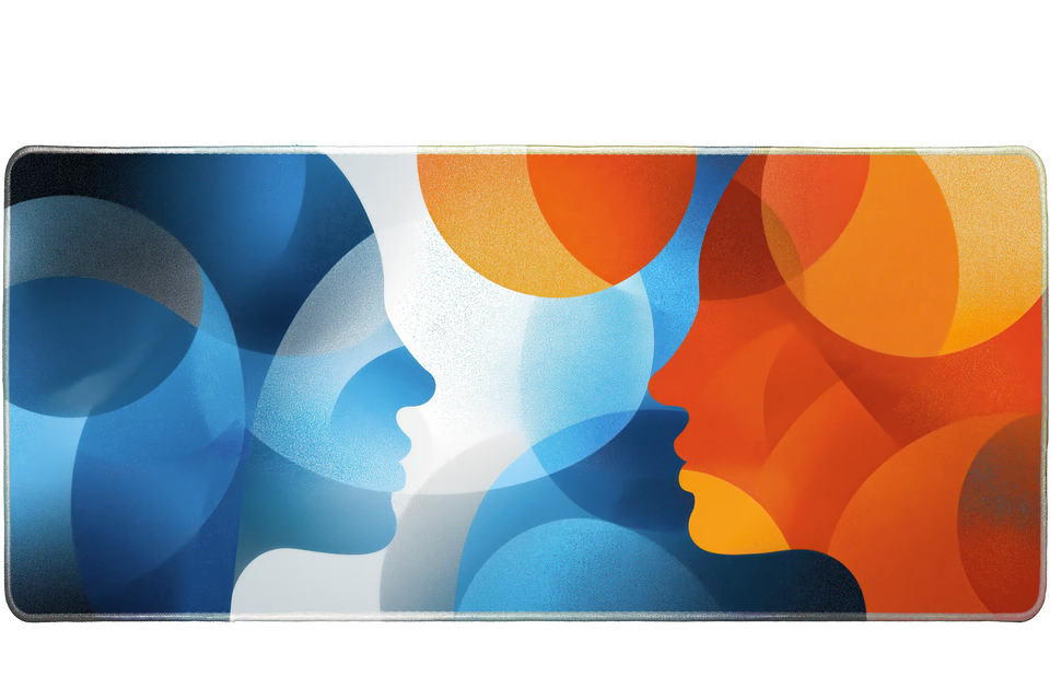 Abstract 900x400mm custom mouse pad, non-slip rubber – PrintMyPad