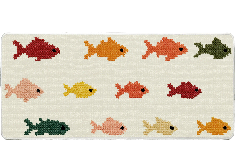 Animals 36x16in custom desk mat, stitched edge – Print My Pad