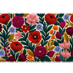 Colorful Floral Pattern desk mat artwork in a wide product view