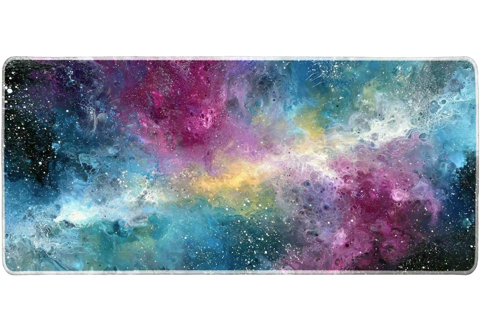 Space 36x16in custom desk mat, stitched edge – Print My Pad
