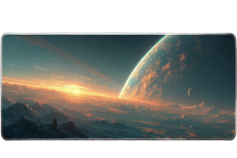 Space 900x400mm custom desk mat, non-slip rubber – PrintMyPad