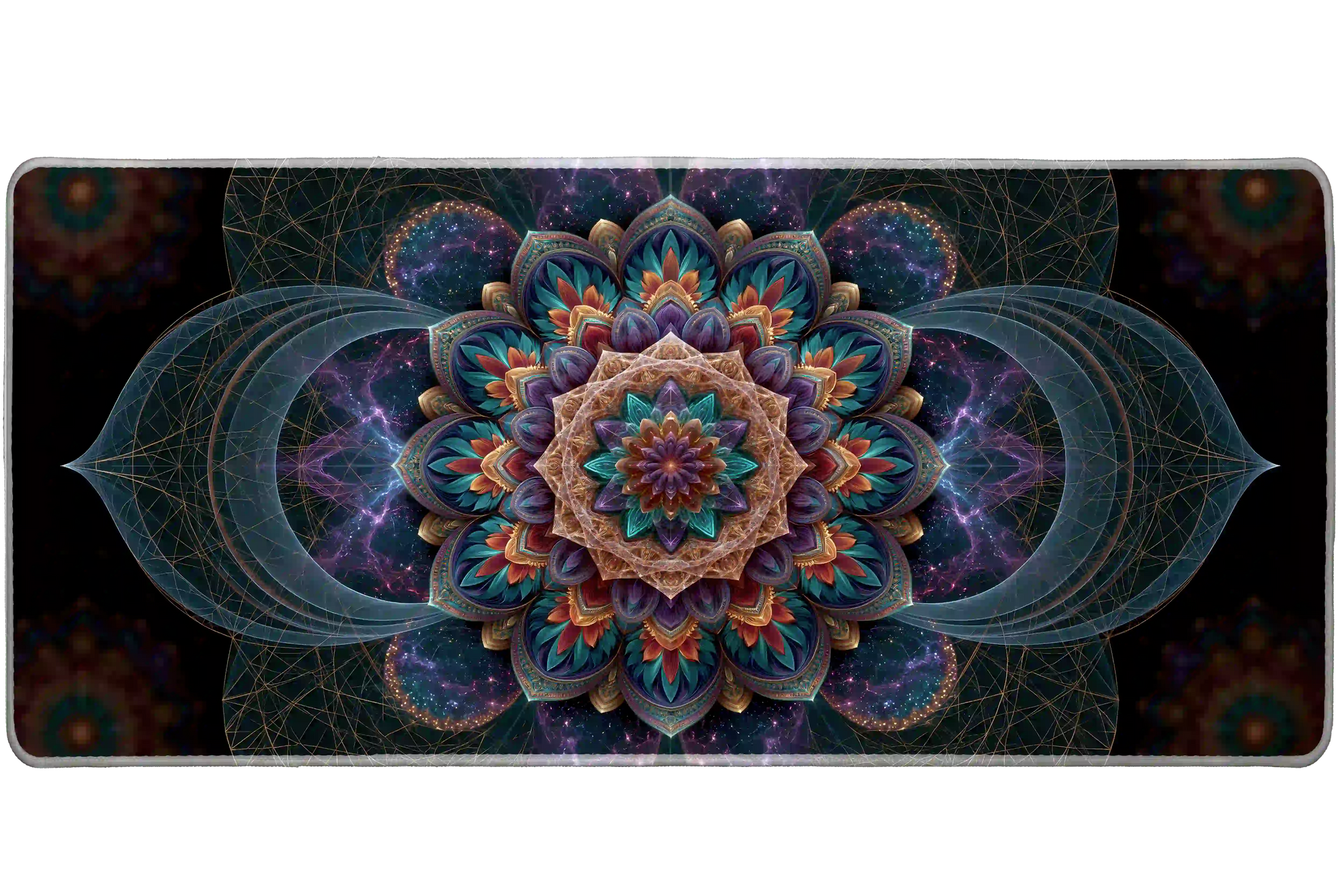 Pattern 36x16in custom desk pad, stitched edge – Print My Pad
