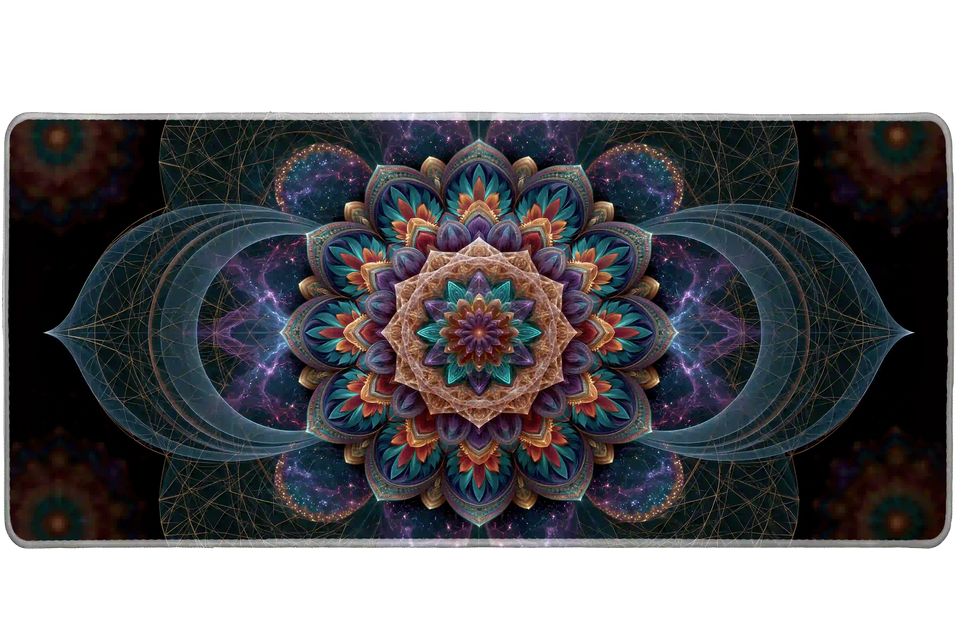 Pattern 36x16in custom desk pad, stitched edge – Print My Pad