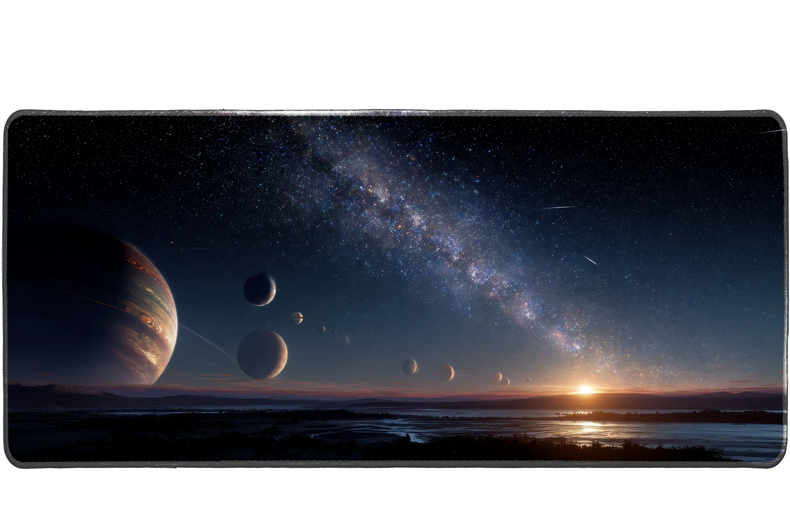 Space 90x40cm custom desk mat, non-slip backing – Print My Pad