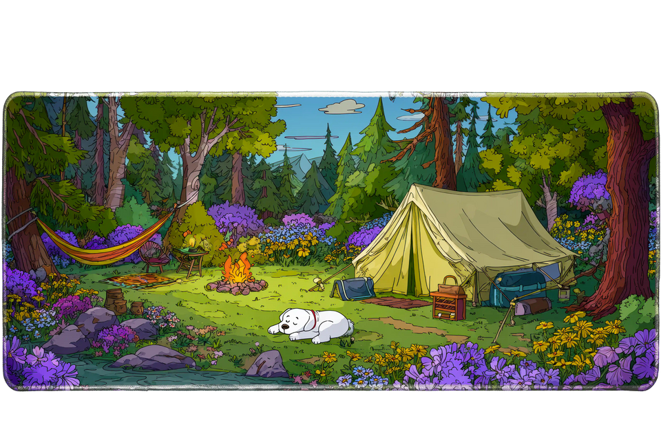 Anime 36x16in custom desk mat, stitched edge – Print My Pad