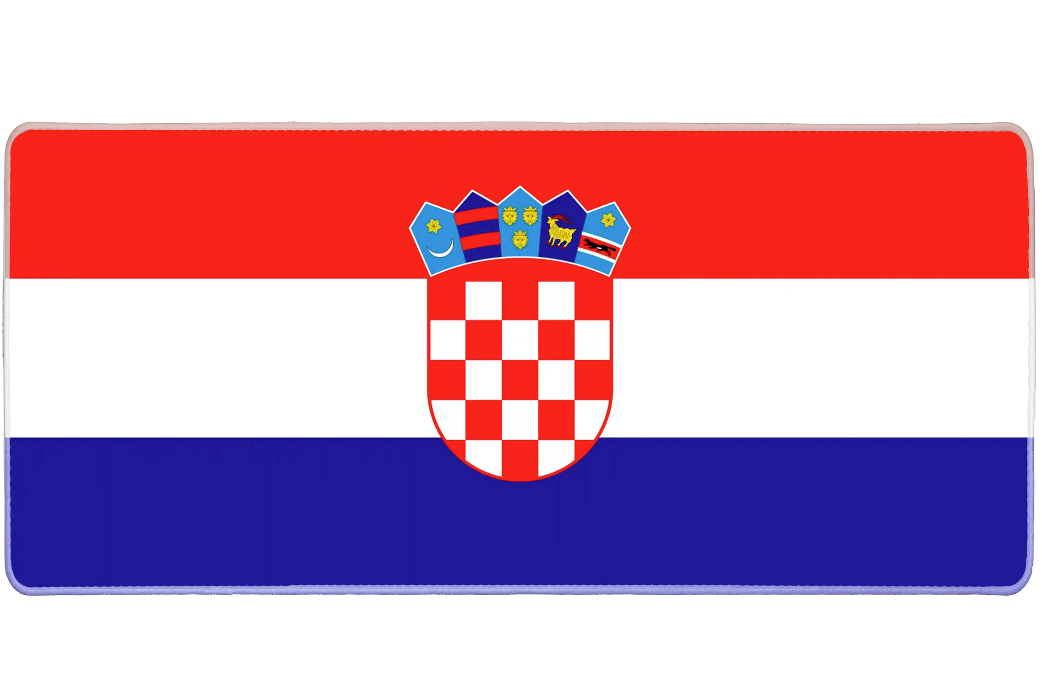 Country 36x16in custom mouse pad, stitched edge Croatia flag – PrintMyPad