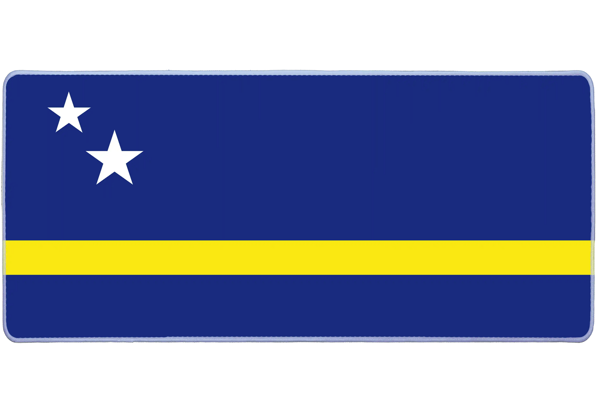 Country 900x400mm custom desk pad, non-slip rubber Curaçao flag – Print My Pad