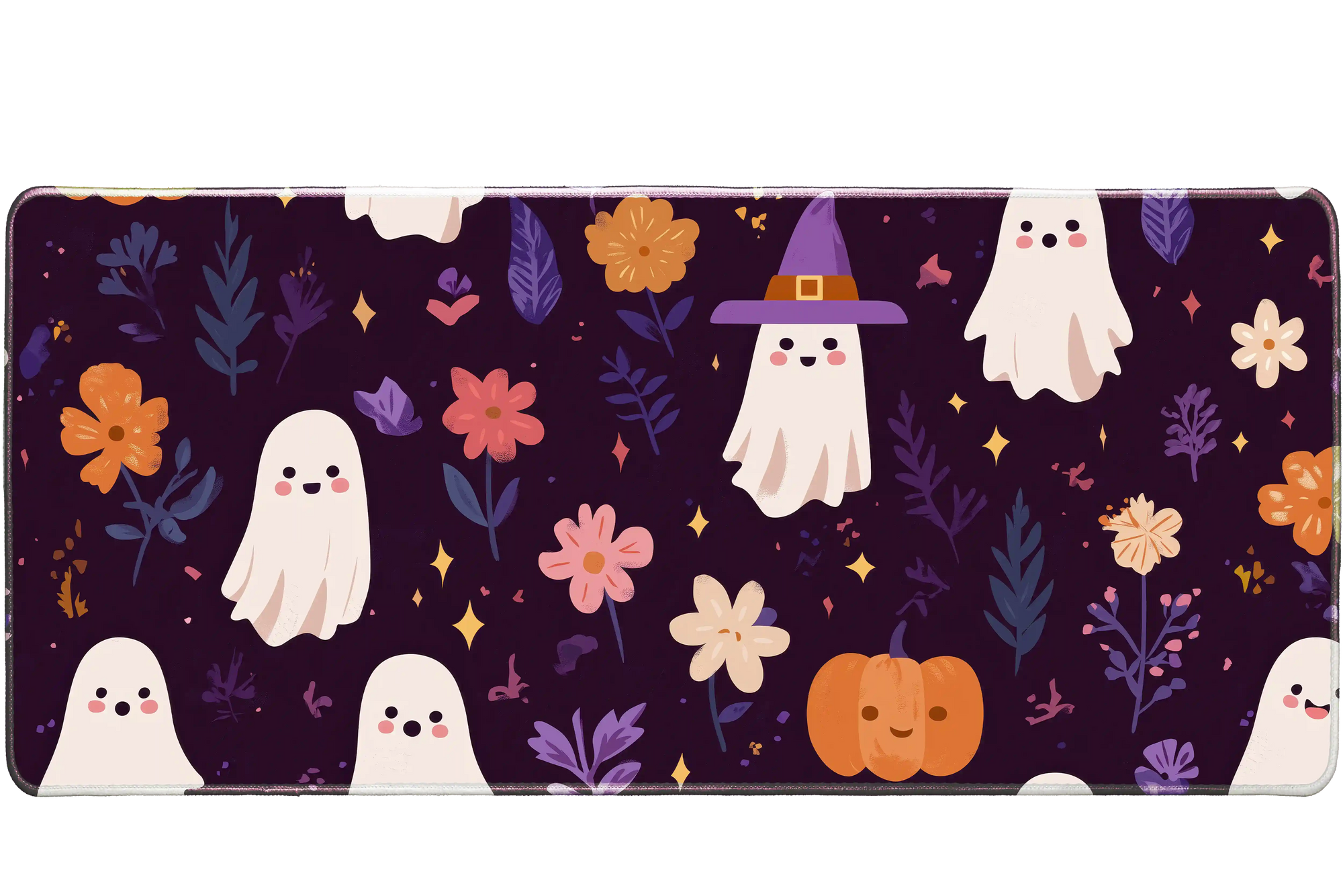 Pattern 36x16in custom desk mat, stitched edge – Print My Pad