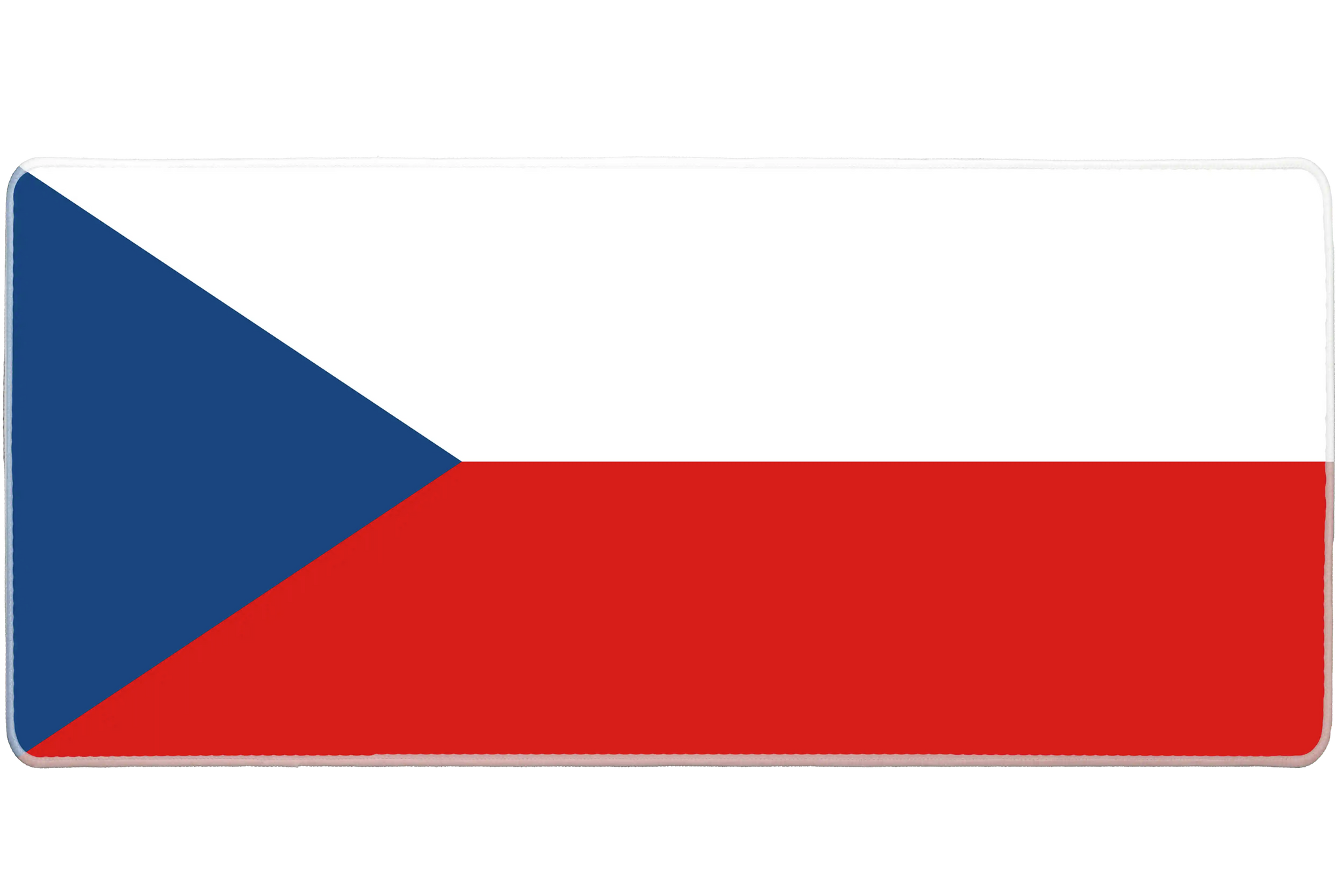 Country 36x16in custom mousemat, stitched edge Czech Republic flag – Print My Pad