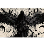 Dark Angel Ink Art desk mat artwork in a wide product view