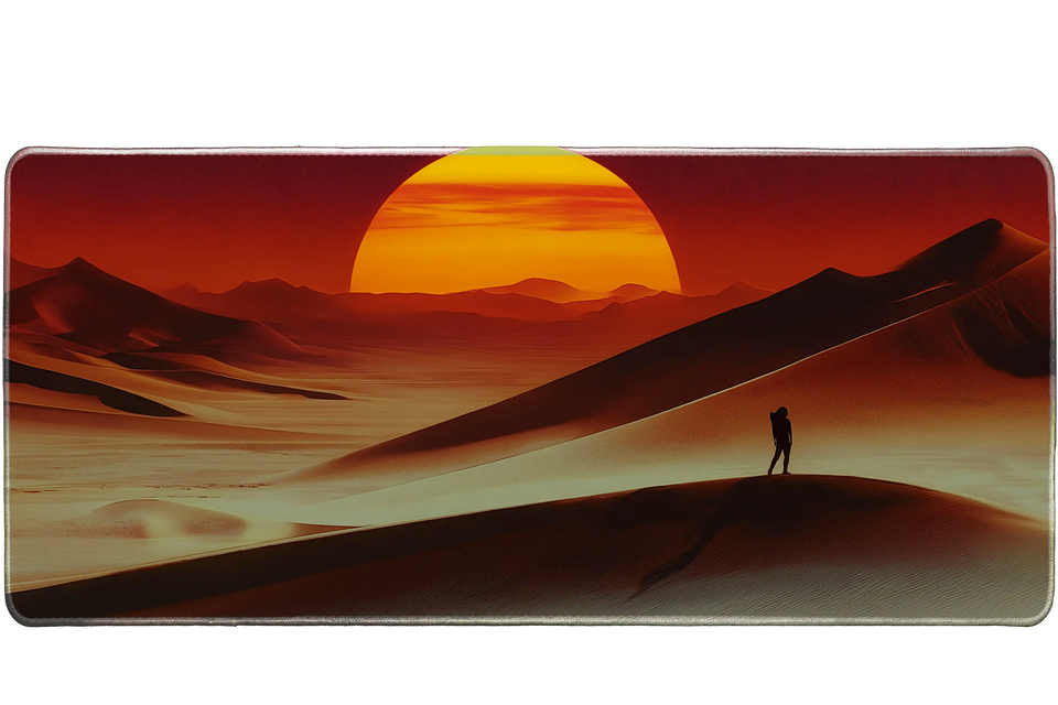 Landscape 900x400mm custom desk mat, non-slip rubber – PrintMyPad