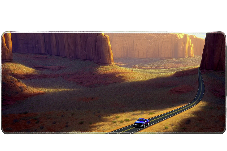 Landscape 90x40cm custom desk mat, washable surface – PrintMyPad