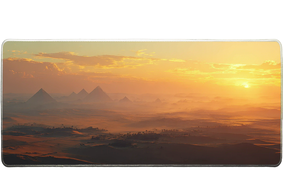 Landscape 36x16in custom desk mat, stitched edge – Print My Pad