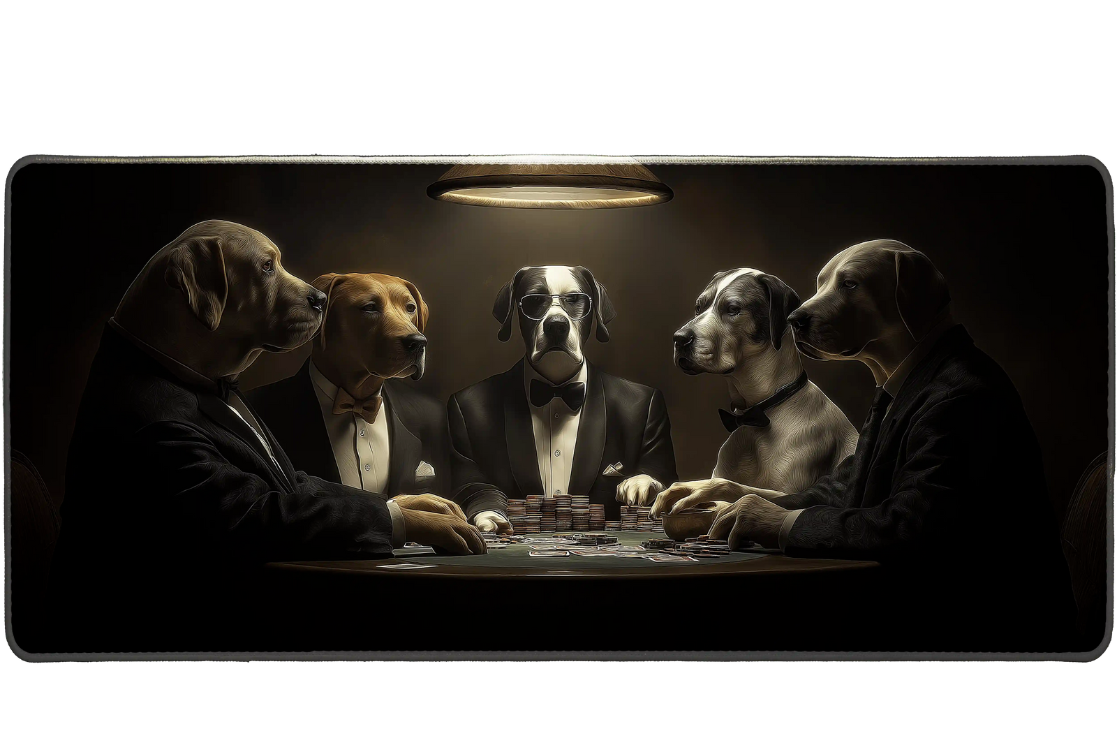 Animals 36x16in custom desk mat, non-slip rubber base – Print My Pad