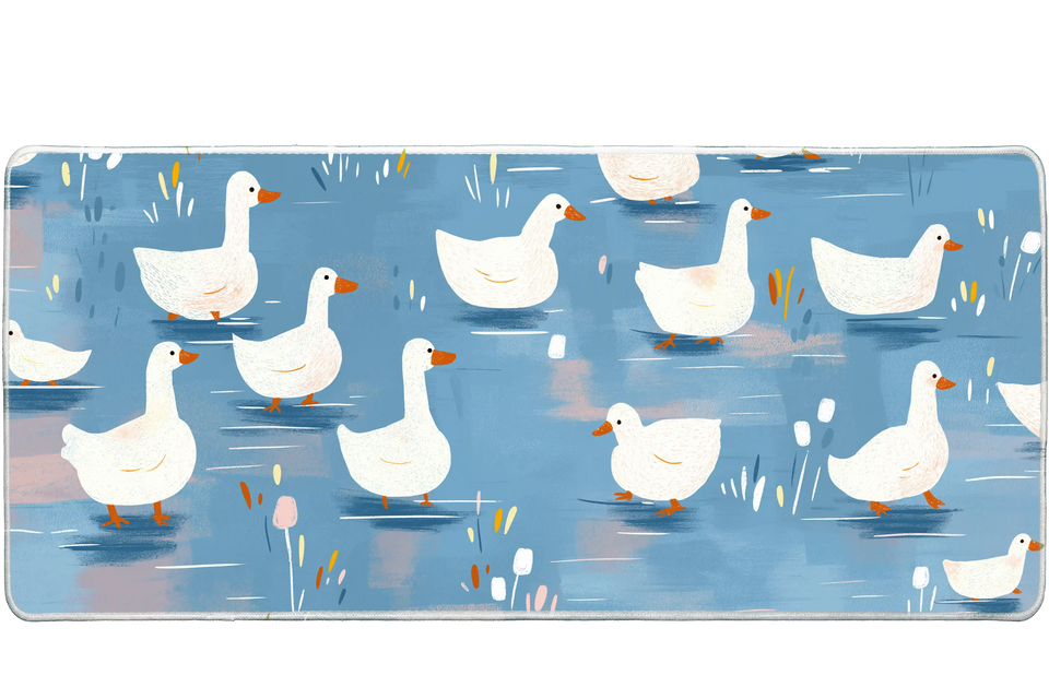 Animals 36x16in custom desk mat, stitched edge – PrintMyPad