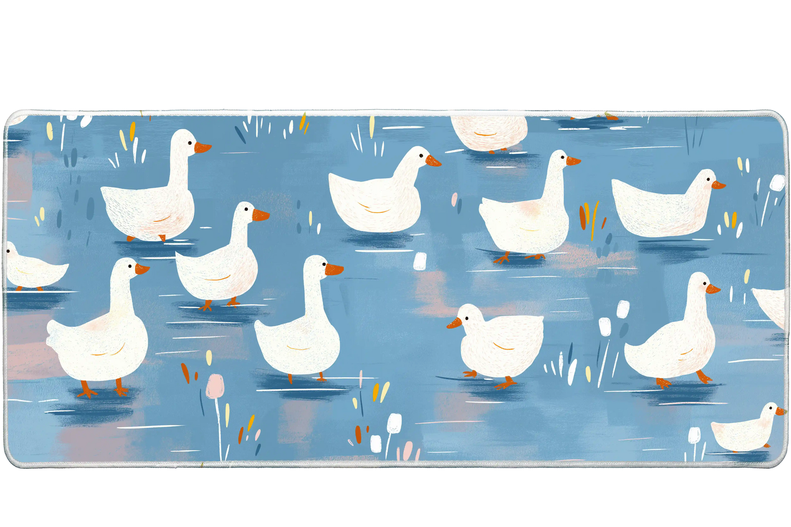 Animals 36x16in custom desk mat, stitched edge – PrintMyPad