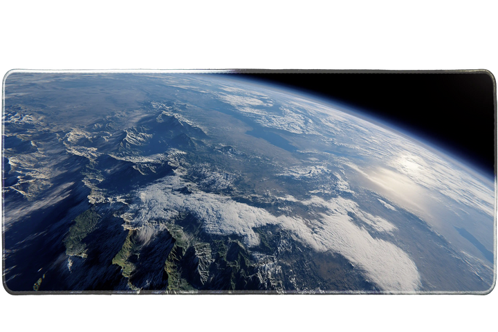 Space 90x40cm custom deskmat, stitched edge finish – Print My Pad