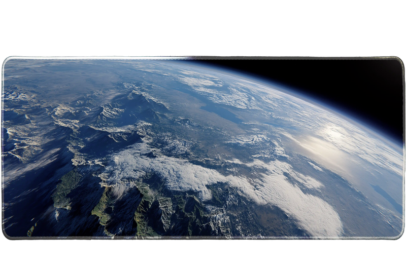 Space 90x40cm custom deskmat, stitched edge finish – Print My Pad