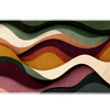 Earth Tone Abstract Waves desk mat artwork in a wide product view