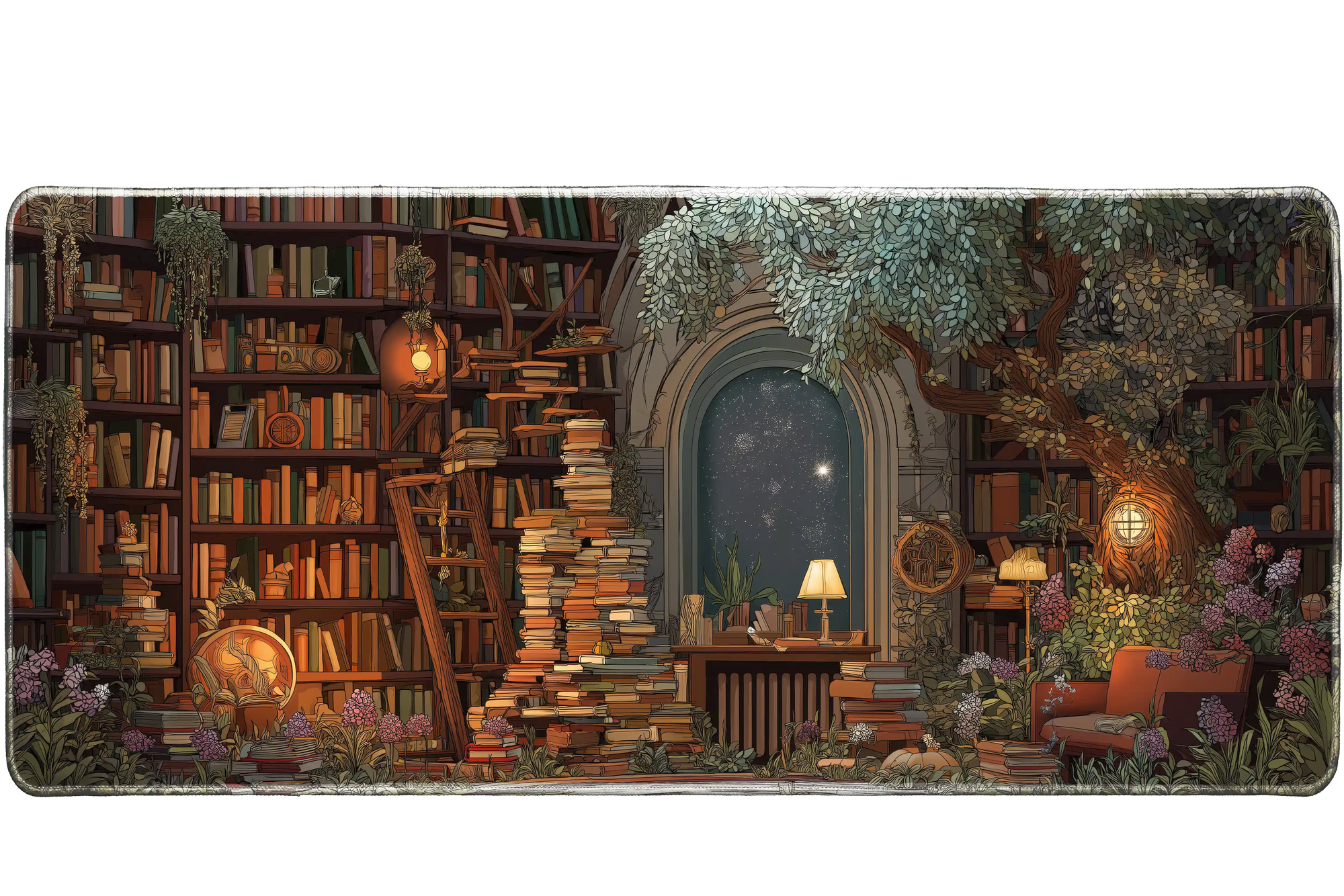 Aesthetic 90x40cm custom desk mat, non-slip rubber base – Print My Pad