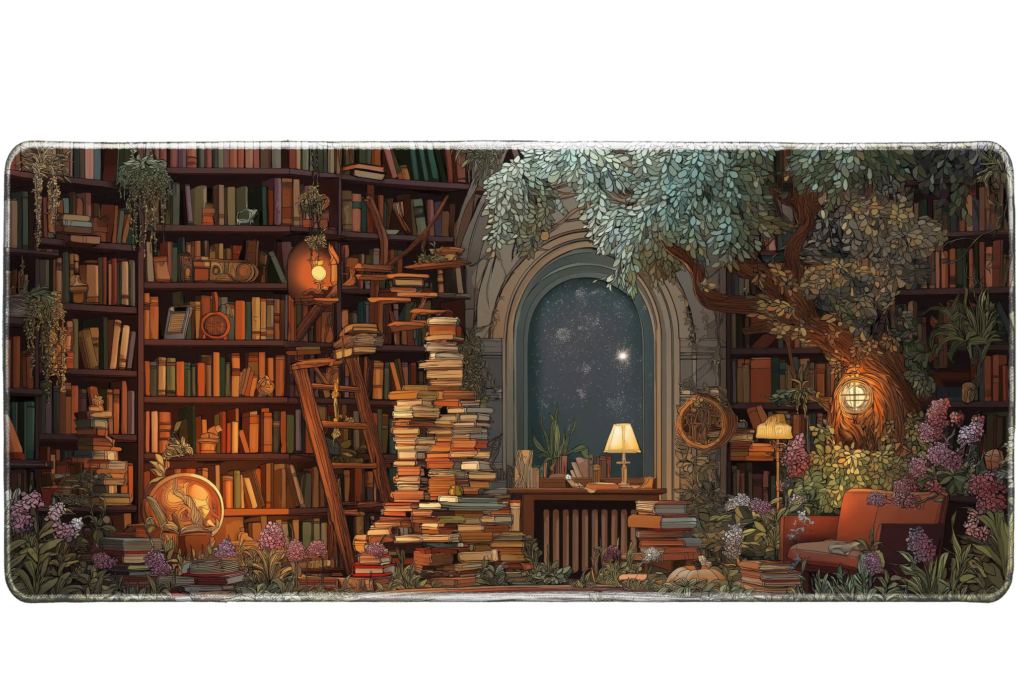 Aesthetic 90x40cm custom desk mat, non-slip rubber base – Print My Pad