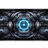 Extended mouse pad featuring the full sci-fi energy core reactor design for work or gaming