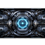 Extended mouse pad featuring the full sci-fi energy core reactor design for work or gaming