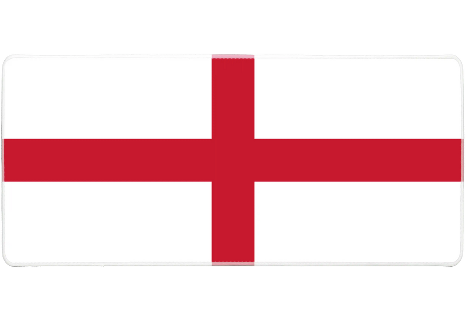 Country 36x16in custom mouse pad, stitched edge England flag – Print My Pad