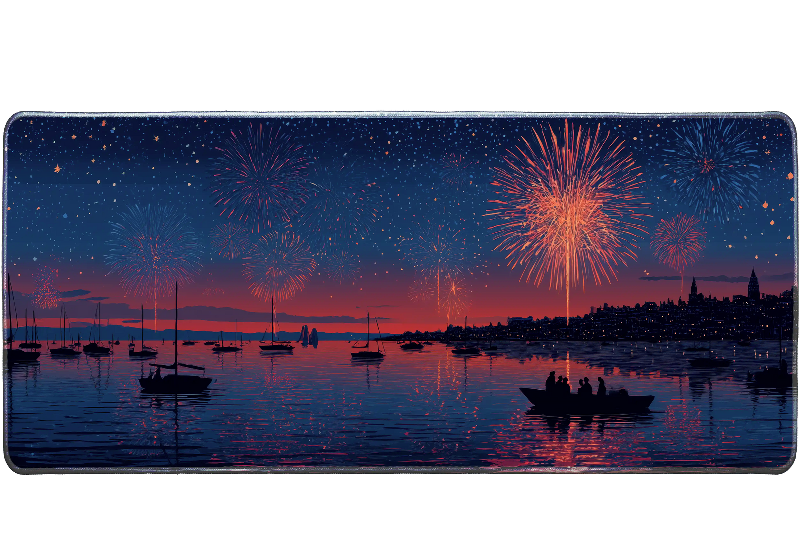 Landscape 900x400mm custom desk mat, smooth surface – Print My Pad
