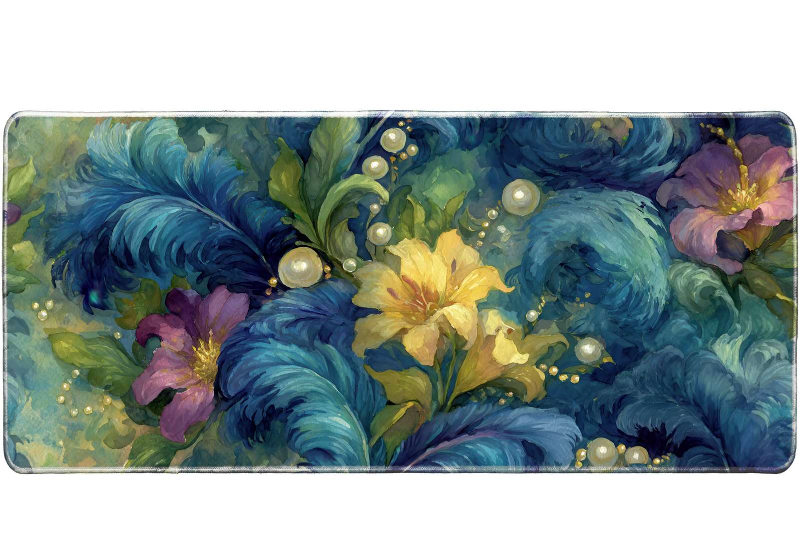 Pattern 36x16in custom mouse pad, stitched edge – PrintMyPad