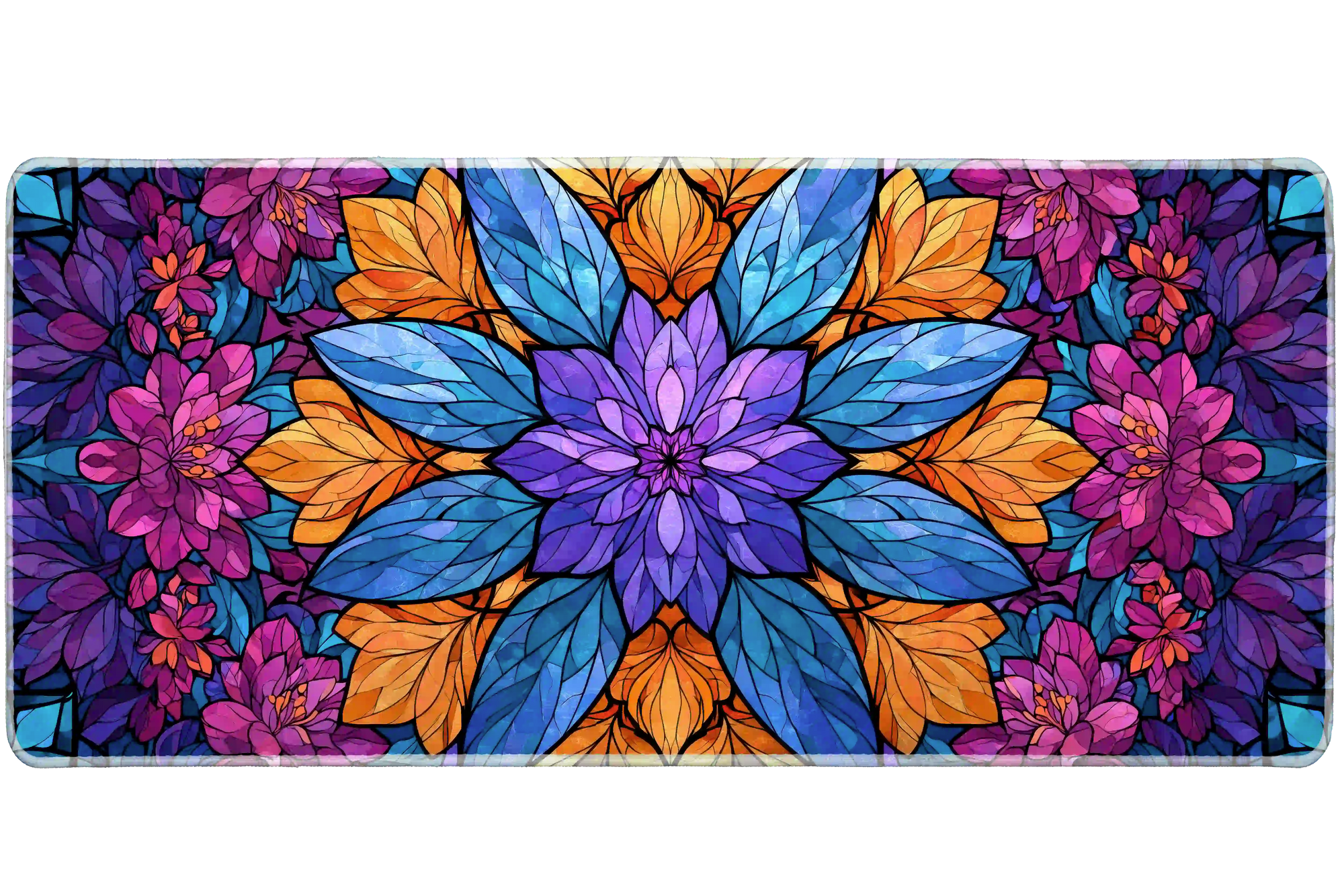 Pattern 36x16in custom desk mat, non-slip rubber – Print My Pad