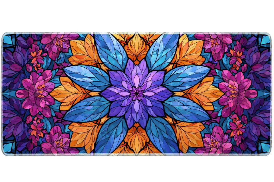 Pattern 36x16in custom desk mat, non-slip rubber – Print My Pad