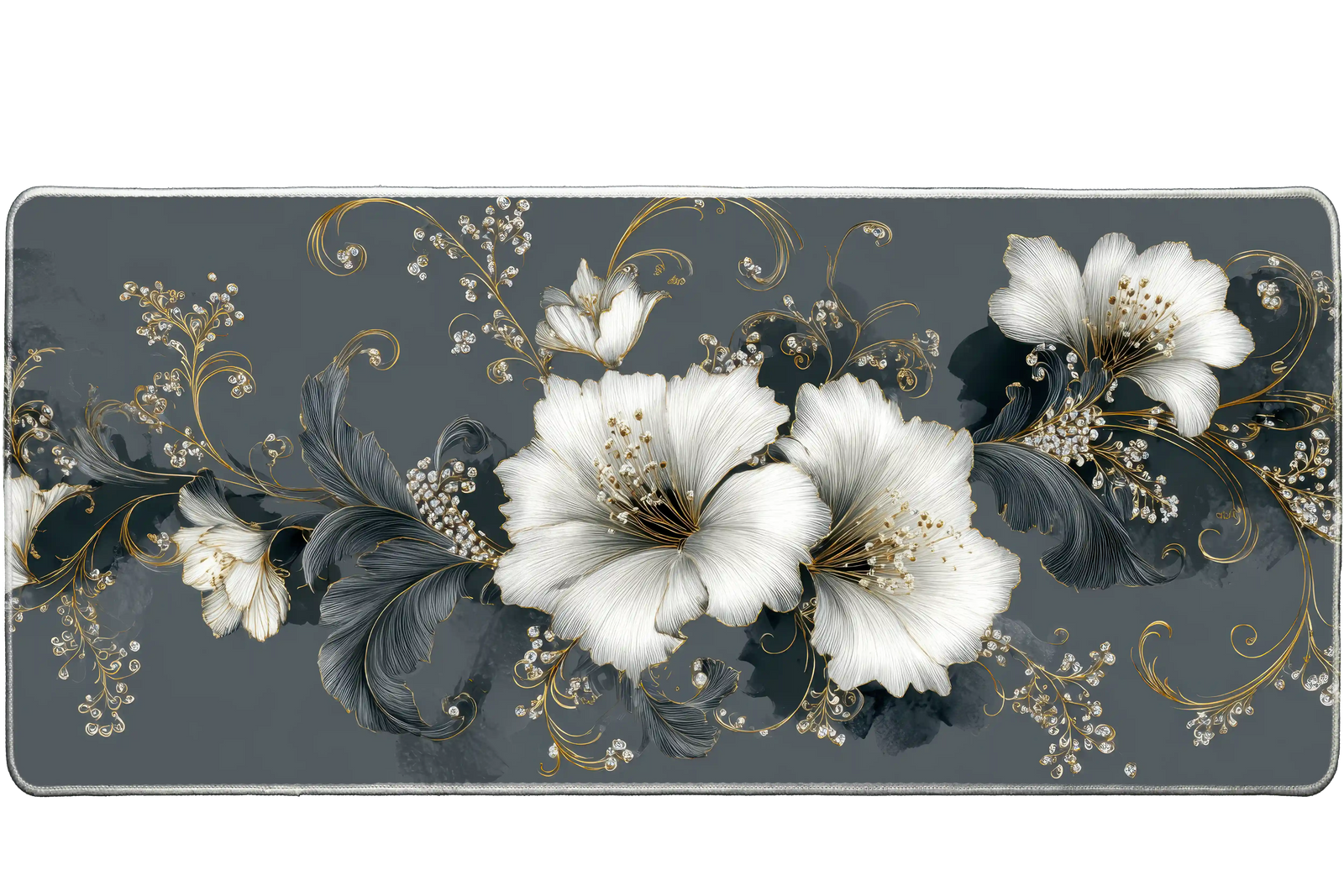 Pattern 90x40cm custom desk mat, non-slip rubber base – Print My Pad
