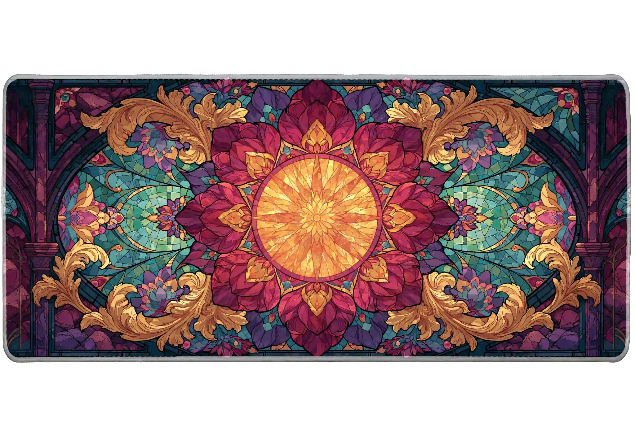 Fantasy 36x16in custom desk mat, non-slip rubber – Print My Pad