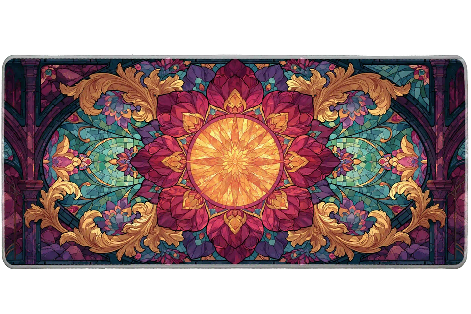 Fantasy 36x16in custom desk mat, non-slip rubber – Print My Pad