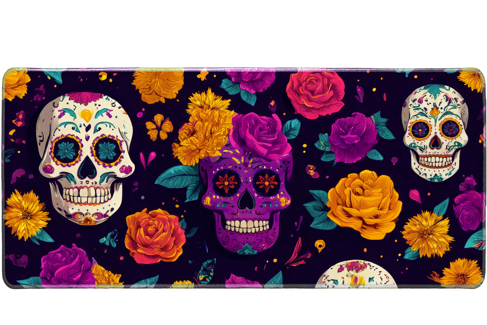 Pattern 36x16in custom desk mat, non-slip rubber – Print My Pad