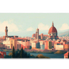 Florence desk mat artwork showing Florence dome and bell towers above warm Tuscan rooftops