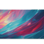 Abstract 36x16in custom desk mat, stitched edge – Print My Pad