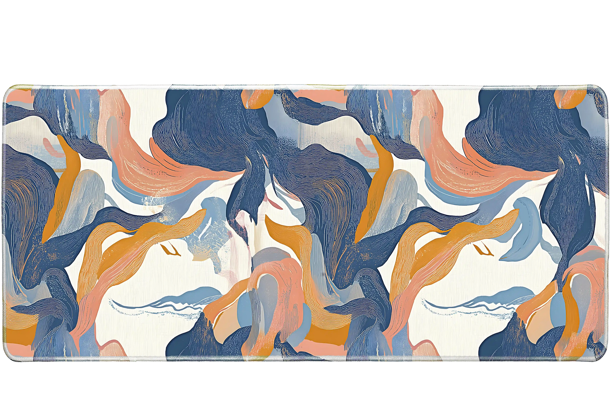 Abstract 36x16in custom mouse pad, stitched edge – Print My Pad
