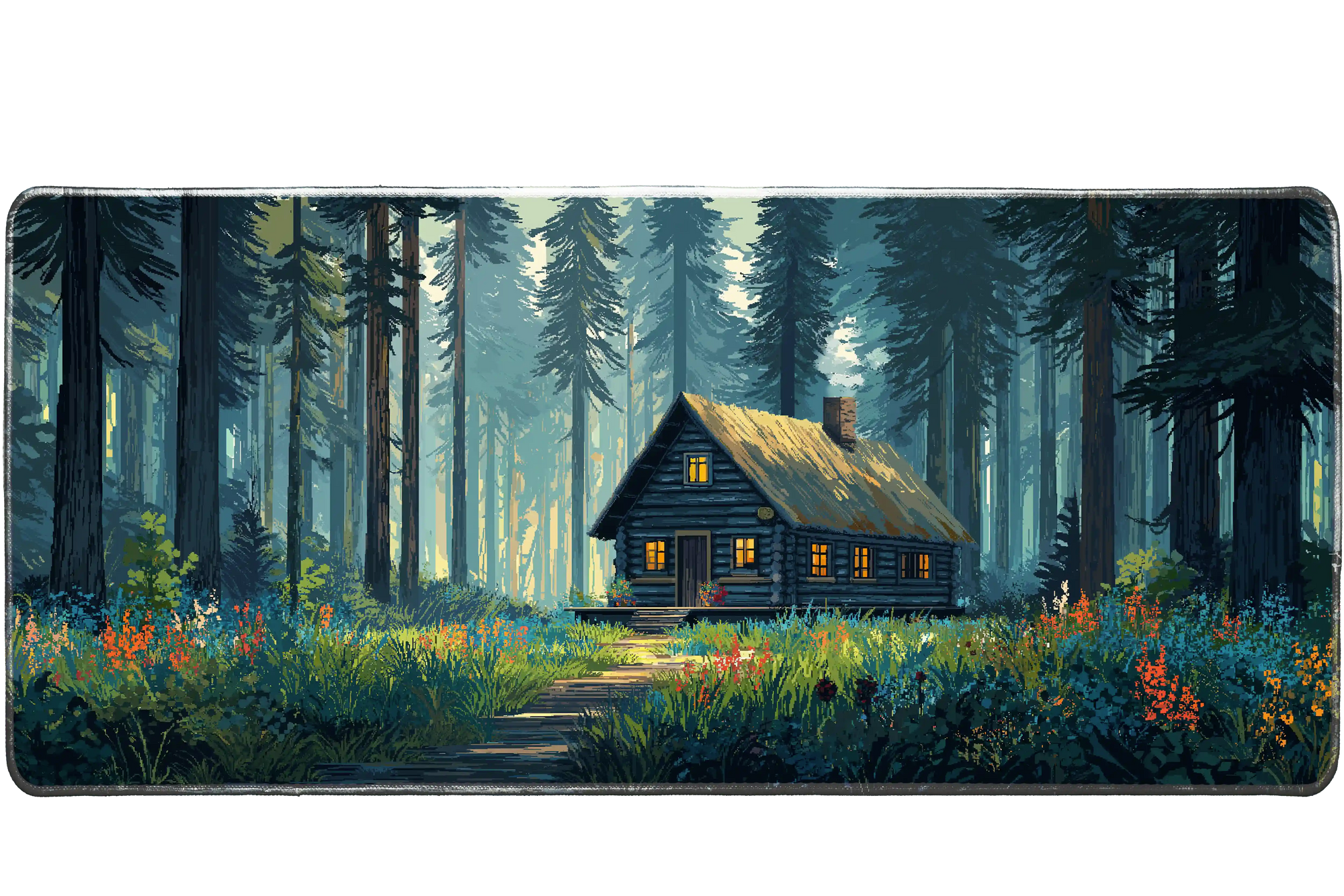 Landscape 36x16in custom desk mat, stitched edge – PrintMyPad